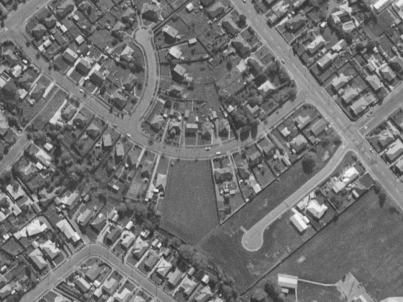 14 Glynne Crescent from the air, 1970-1974
