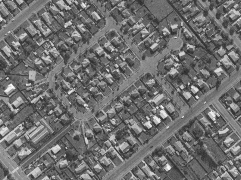 13 Winsor Crescent from the air, 1970-1974