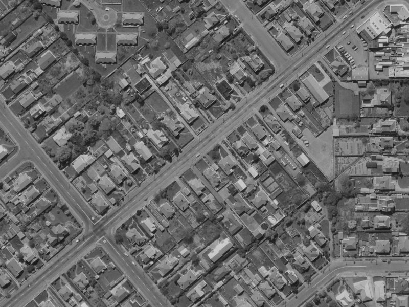 116 Somerfield Street from the air, 1970-1974