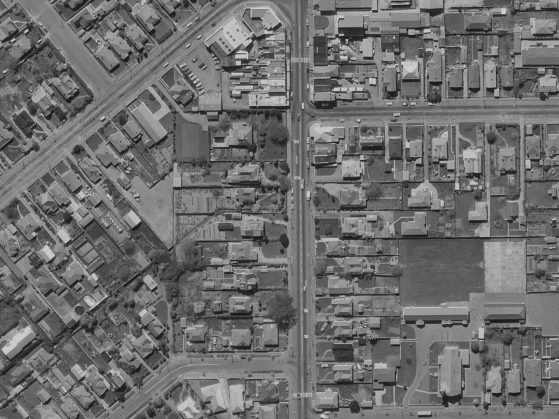 127A Colombo Street from the air, 1970-1974