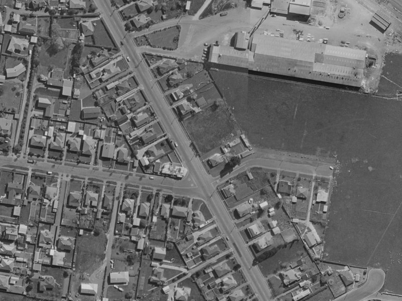 228-254 Opawa Road from the air, 1970-1974