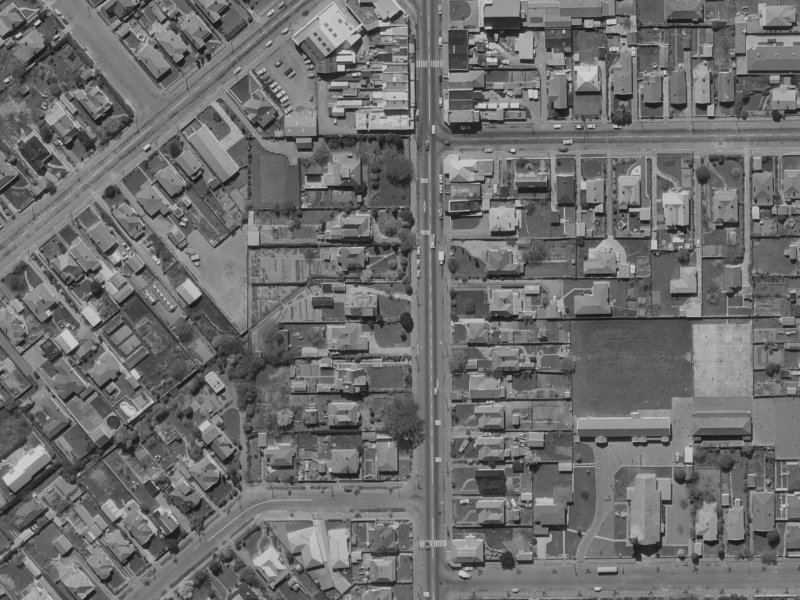 125A Colombo Street from the air, 1970-1974