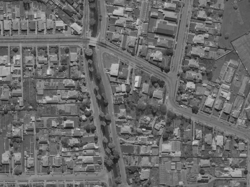 4A Burnbrae Street from the air, 1970-1974
