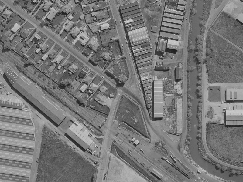 53-55 Curries Road from the air, 1970-1974