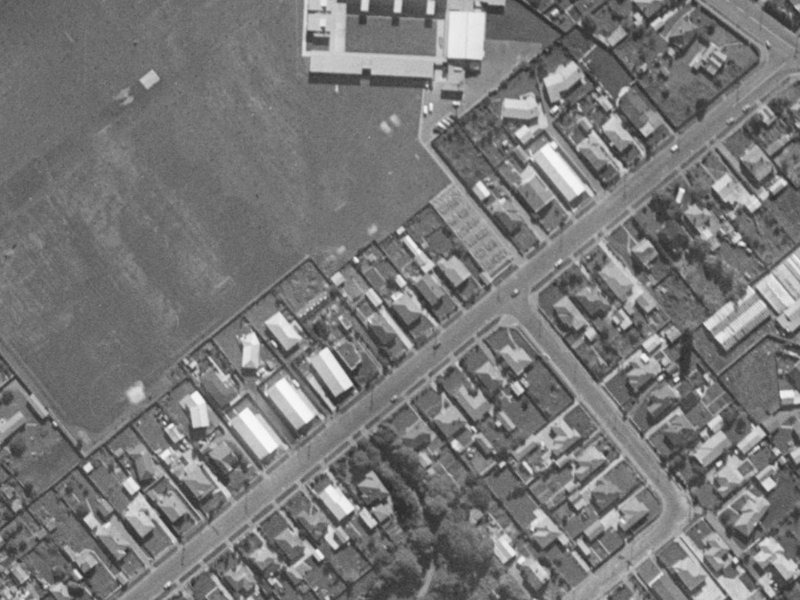 22 Mathers Road from the air, 1970-1974