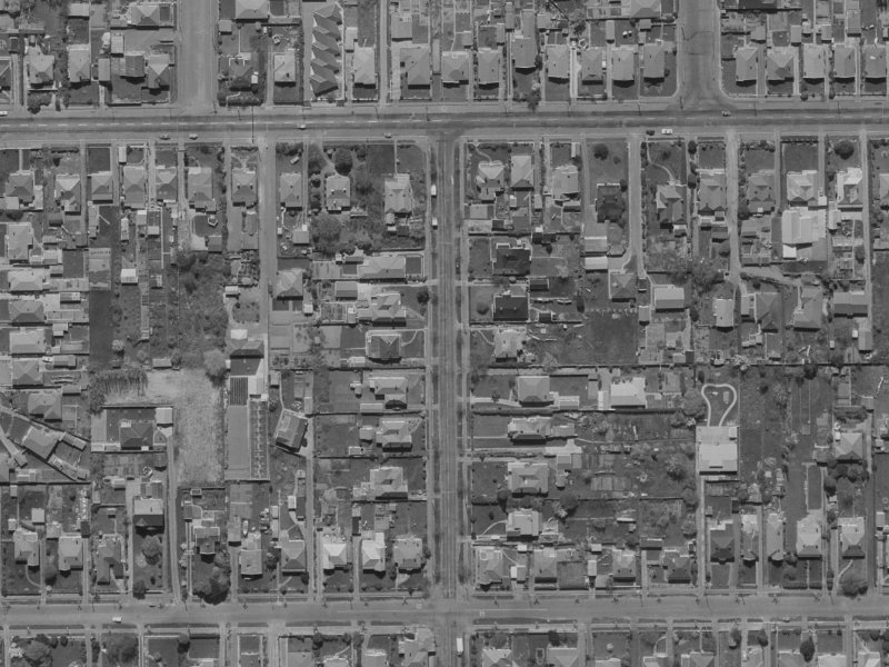 Norwood Street from the air, 1970-1974