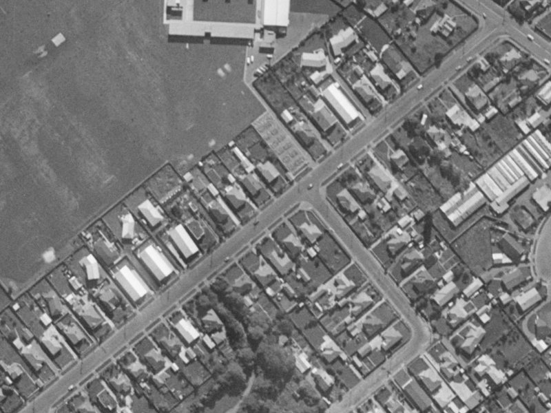 25 Mathers Road from the air, 1970-1974