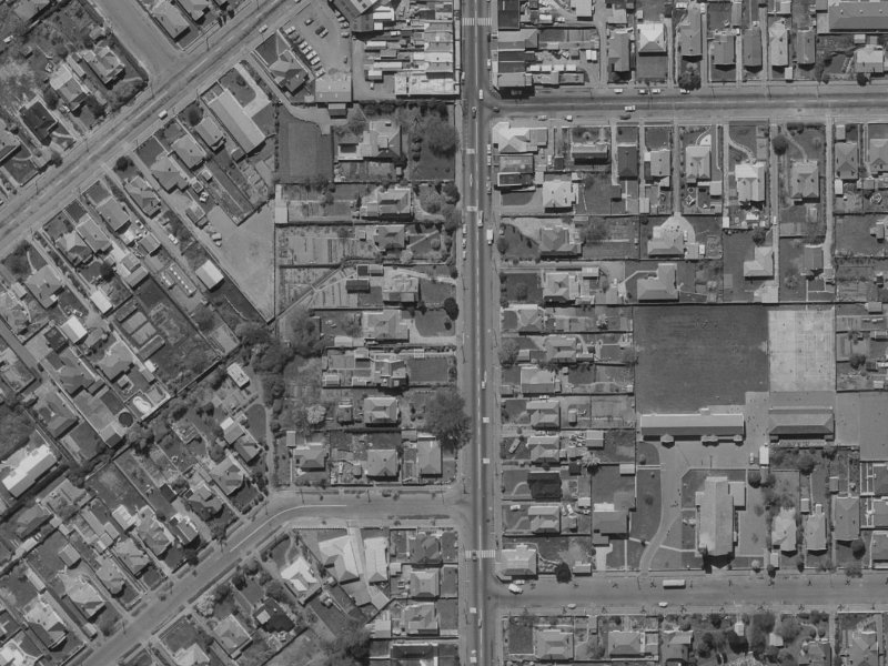 125 Colombo Street from the air, 1970-1974
