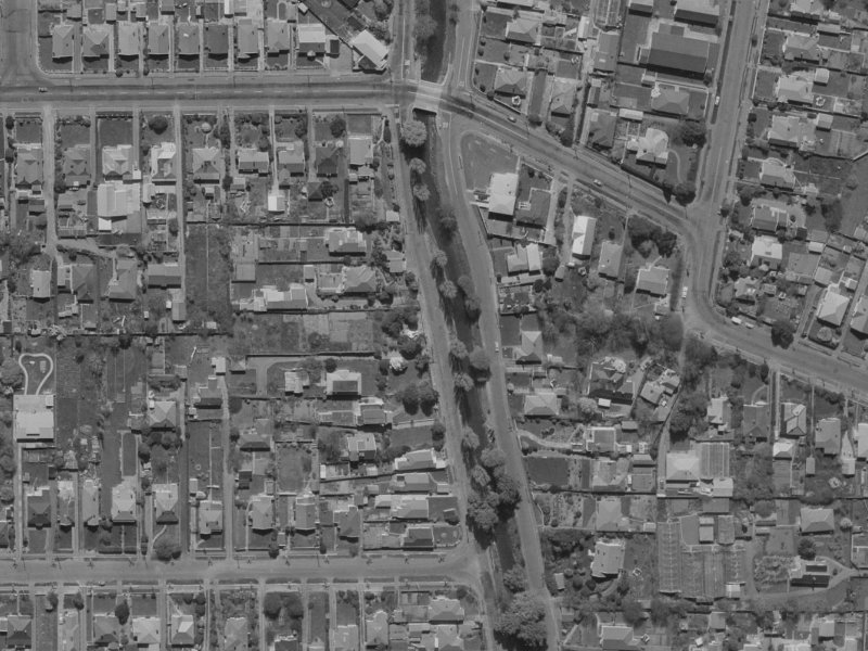 241 Eastern Terrace from the air, 1970-1974