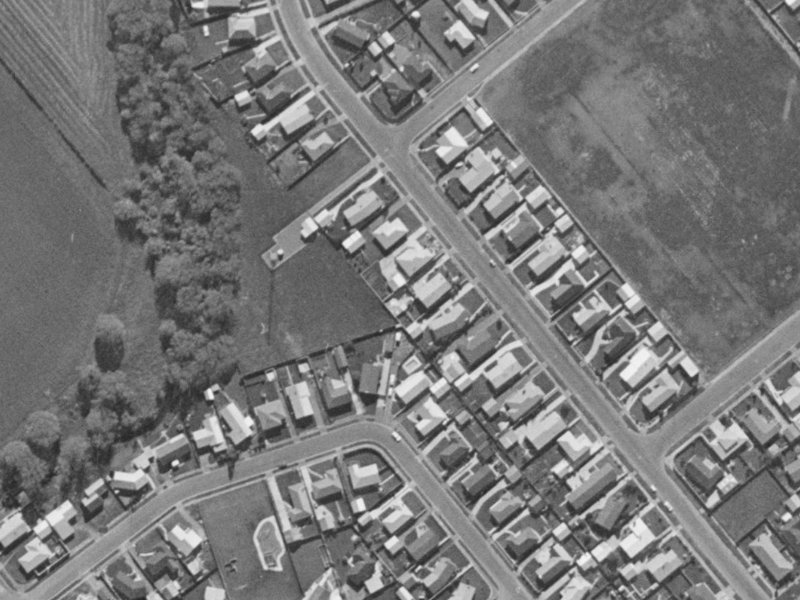140 Warren Crescent from the air, 1970-1974