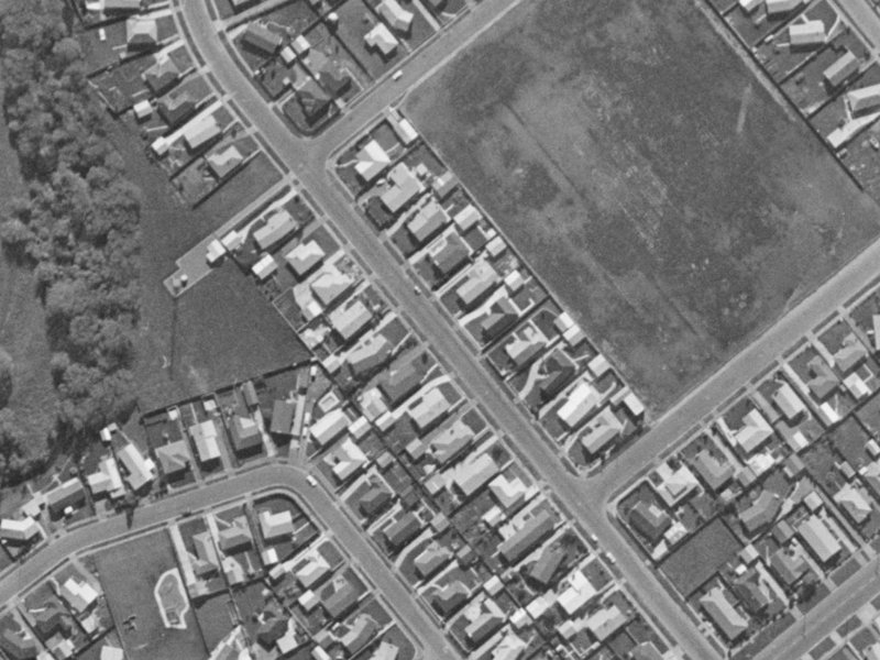 133 Warren Crescent from the air, 1970-1974