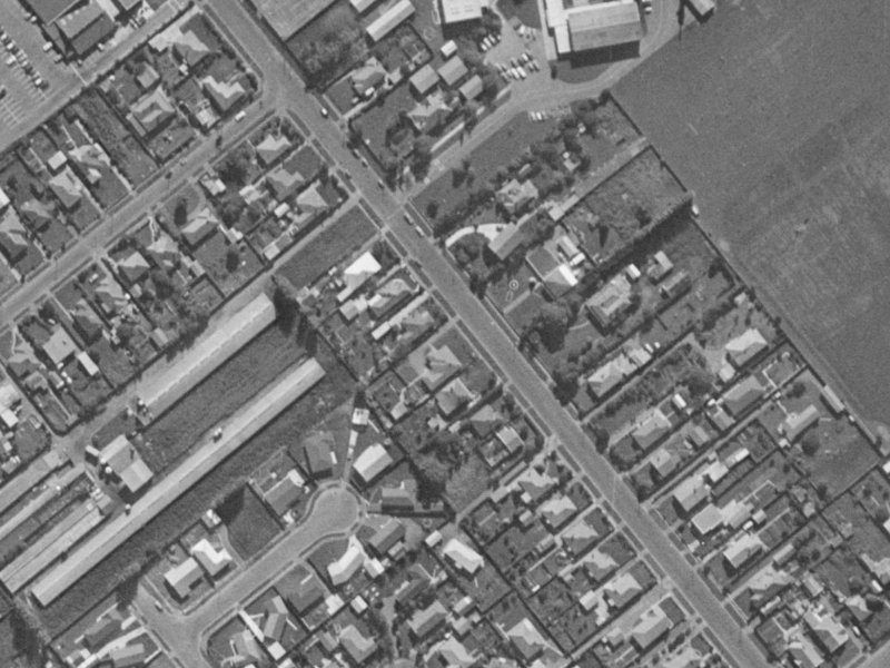 54A Tankerville Road from the air, 1970-1974