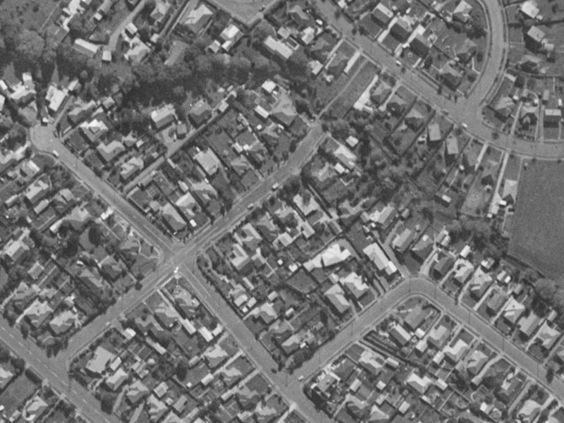 16 Smartlea Street from the air, 1970-1974