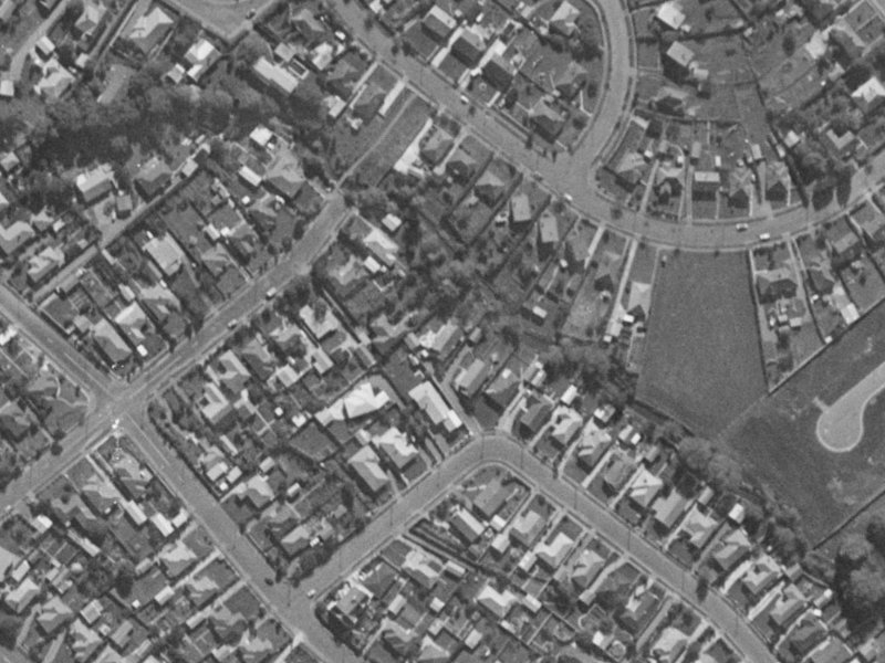 80 Greenpark Street from the air, 1970-1974