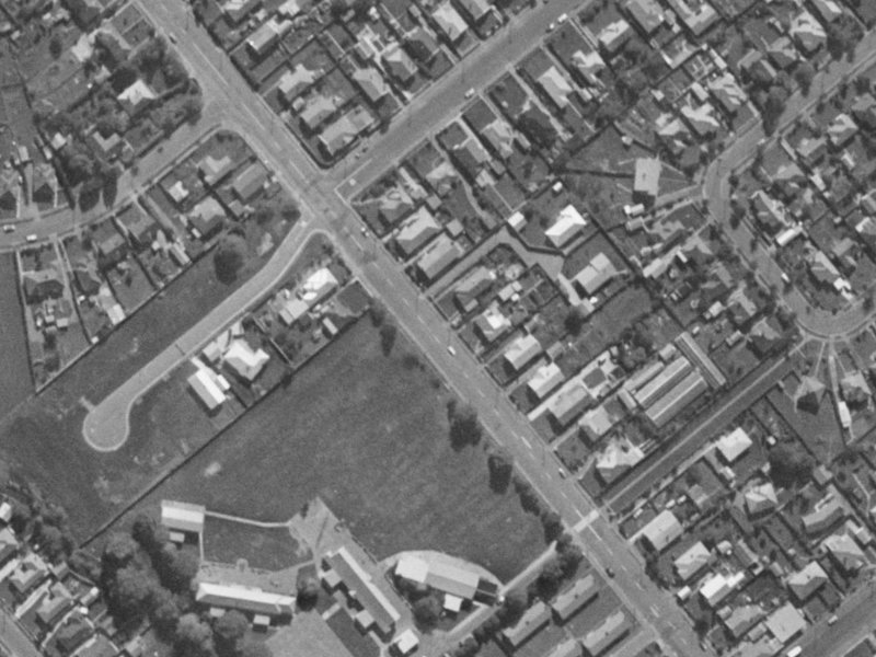 176 Lyttelton Street from the air, 1970-1974