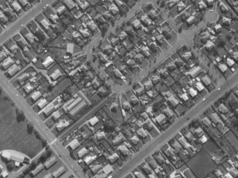 20 Winsor Crescent from the air, 1970-1974