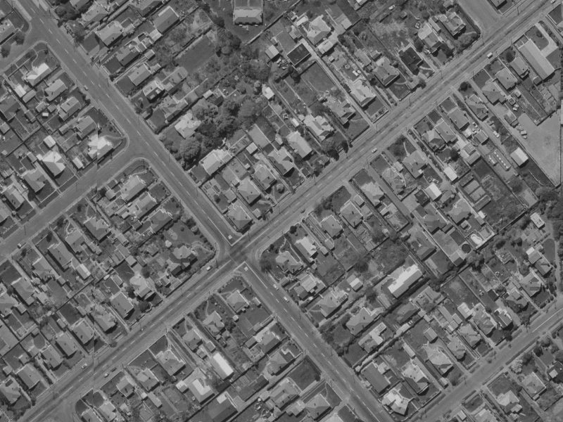 105 Somerfield Street from the air, 1970-1974