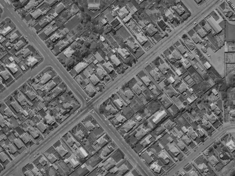 102 Somerfield Street from the air, 1970-1974