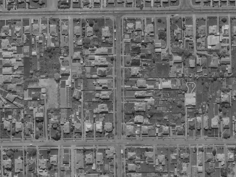 62B Norwood Street from the air, 1970-1974