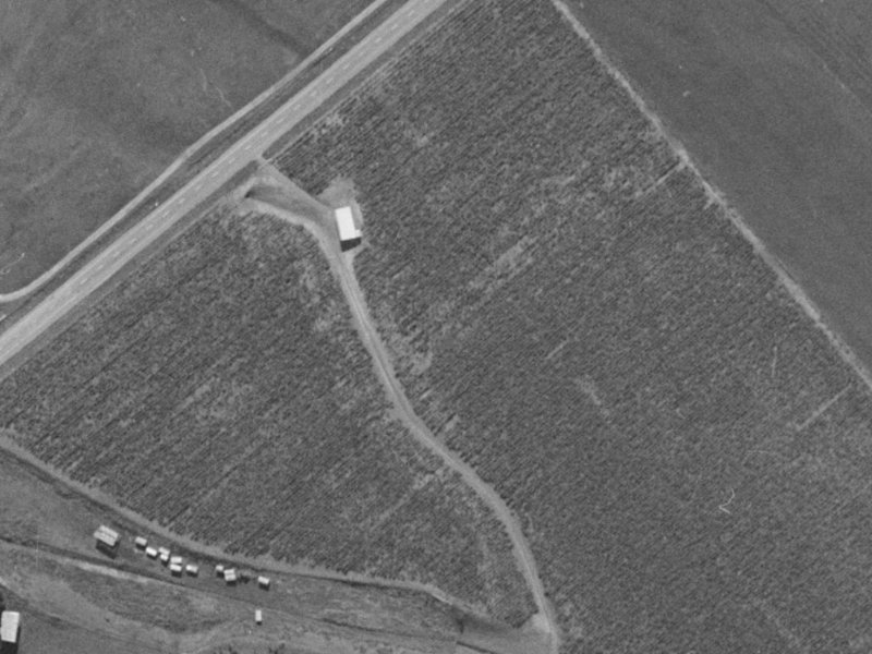 1 Longspur Avenue from the air, 1970-1974
