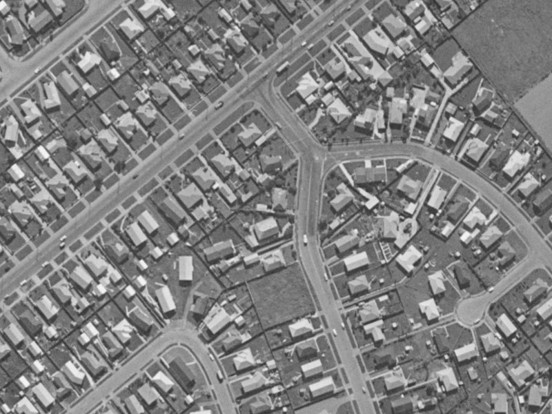 6 Rowley Avenue from the air, 1970-1974