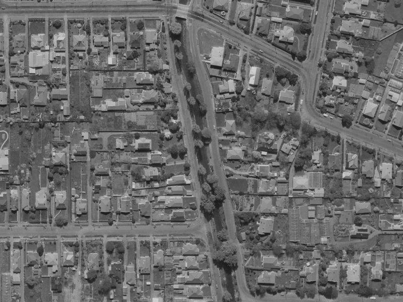 239 Eastern Terrace from the air, 1970-1974