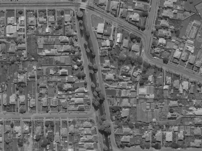96 Palatine Terrace from the air, 1970-1974