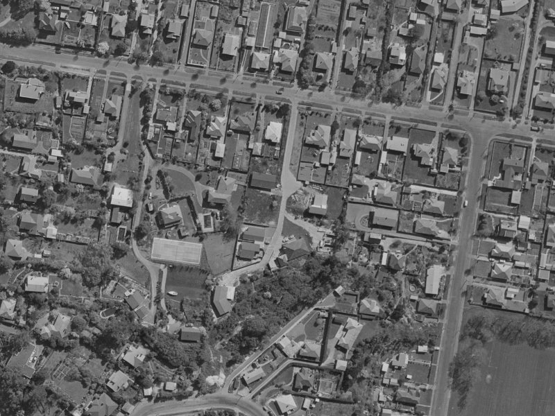 24 Grange Street from the air, 1970-1974