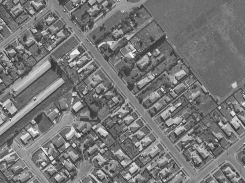 57 Tankerville Road from the air, 1970-1974