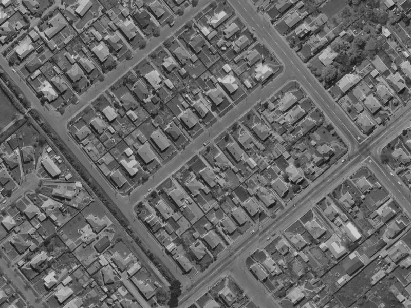 12 Cardiff Avenue from the air, 1970-1974
