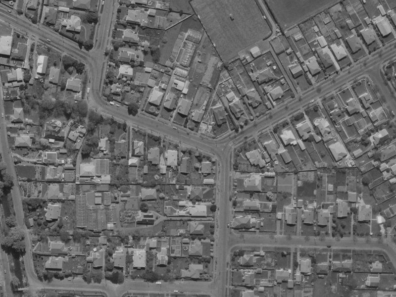 22-24 St Martins Road from the air, 1970-1974