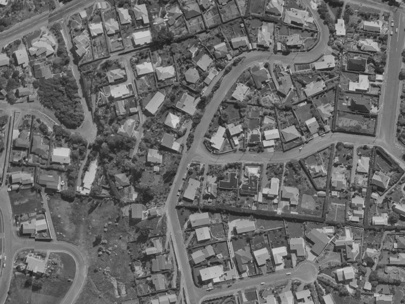 21 Marama Crescent from the air, 1970-1974