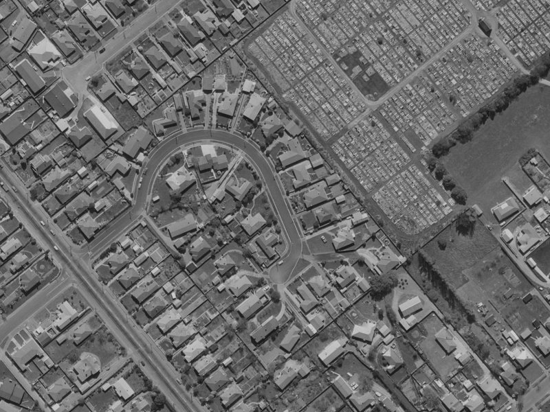 16 Deloraine Street from the air, 1970-1974