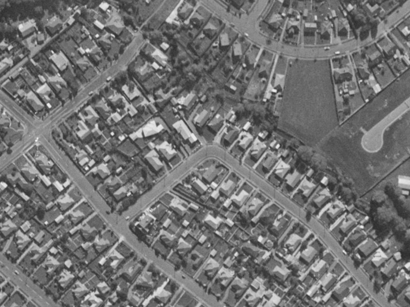 65 Greenpark Street from the air, 1970-1974