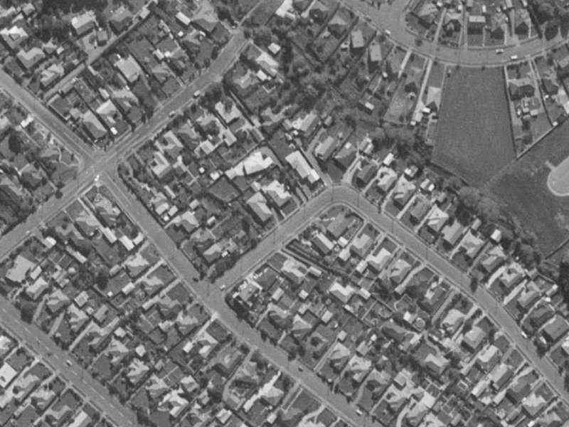 86 Greenpark Street from the air, 1970-1974