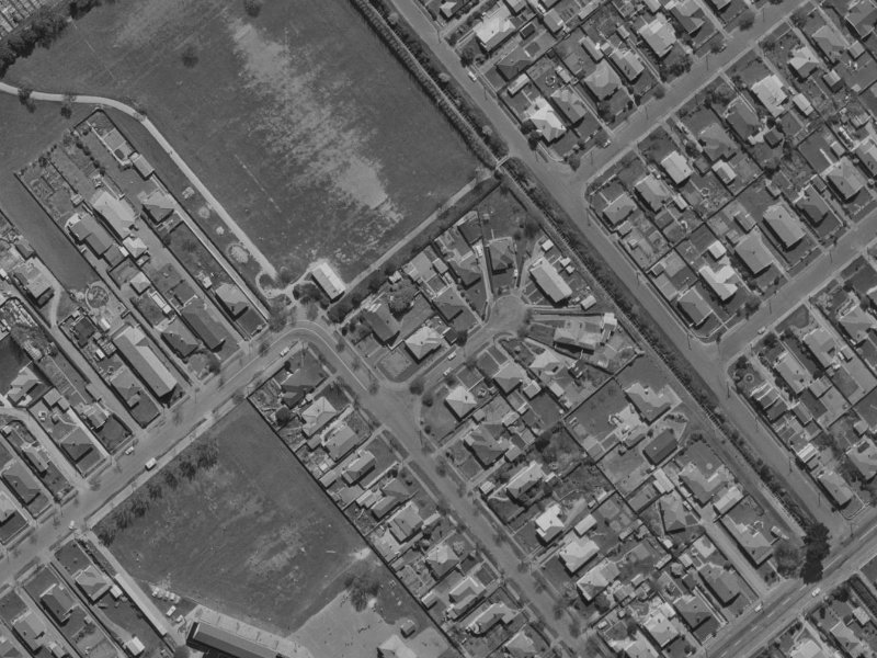 1 Bard Street from the air, 1970-1974