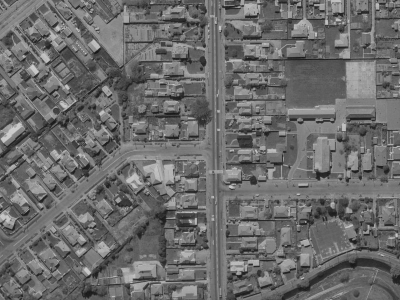 96A Colombo Street from the air, 1970-1974