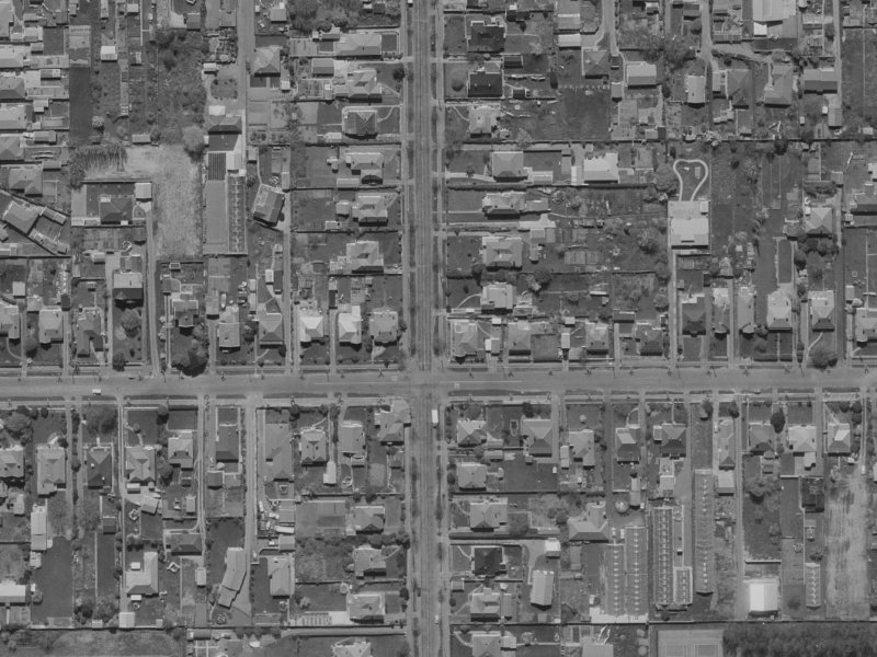 58A Norwood Street from the air, 1970-1974