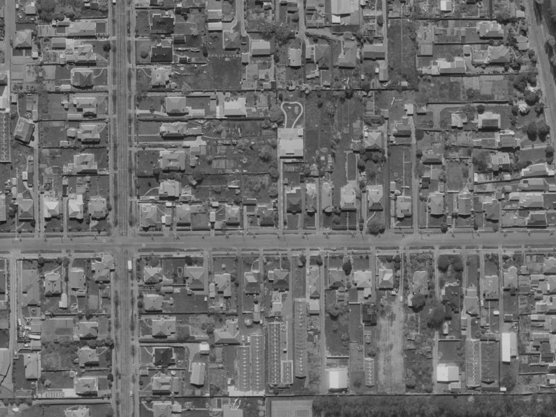 119A Fisher Avenue from the air, 1970-1974