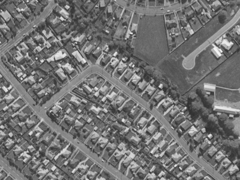 59 Greenpark Street from the air, 1970-1974
