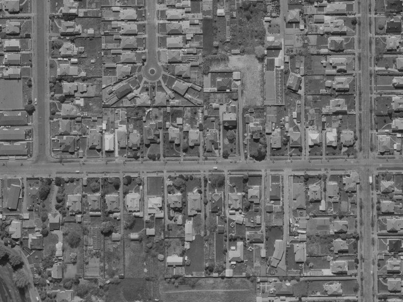 71 Fisher Avenue from the air, 1970-1974