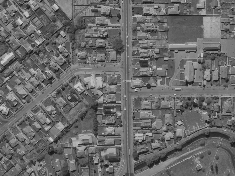 109 Colombo Street from the air, 1970-1974