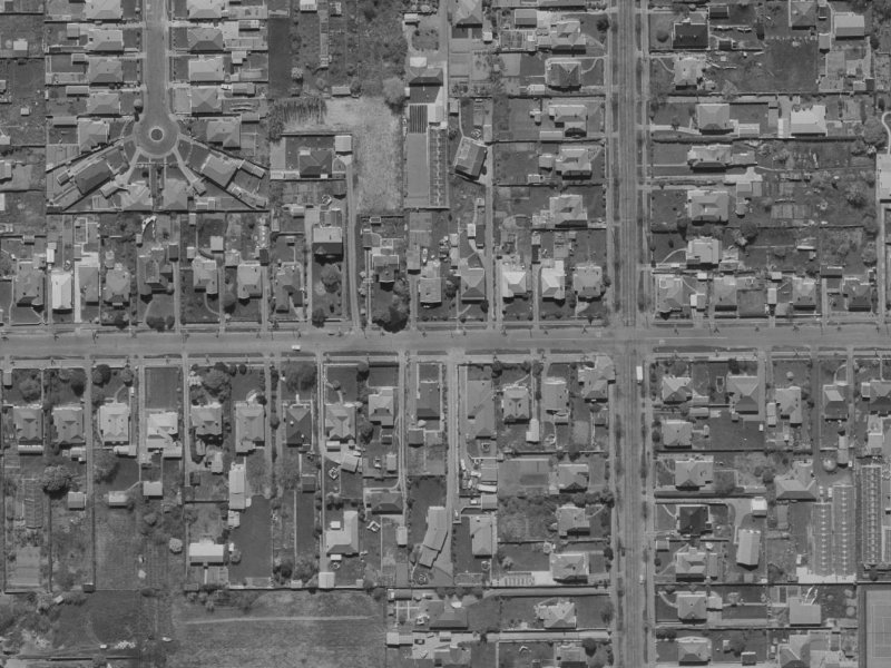 85 Fisher Avenue from the air, 1970-1974