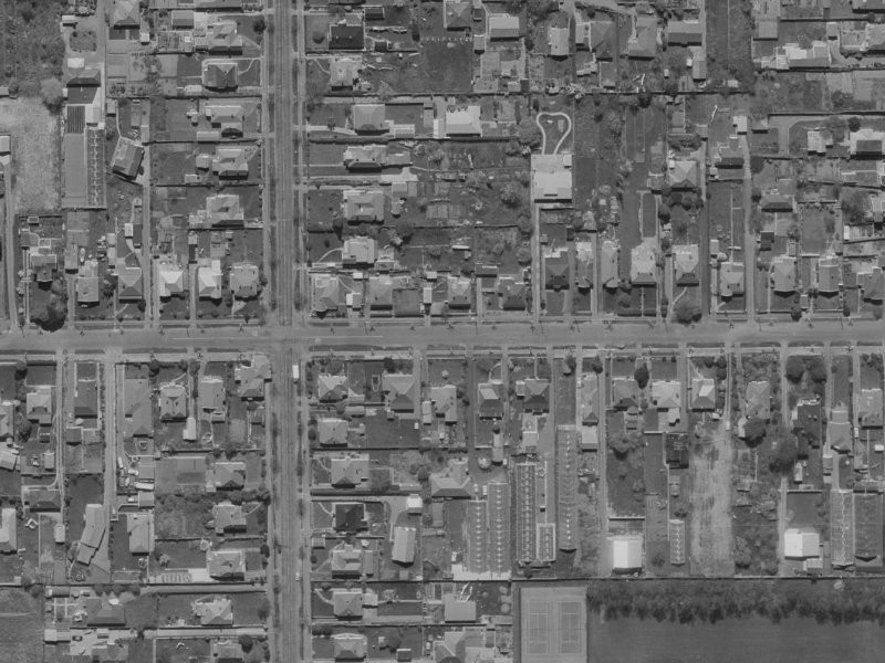 113B Fisher Avenue from the air, 1970-1974