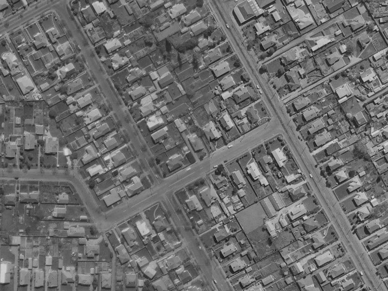 49 Koromiko Street from the air, 1970-1974