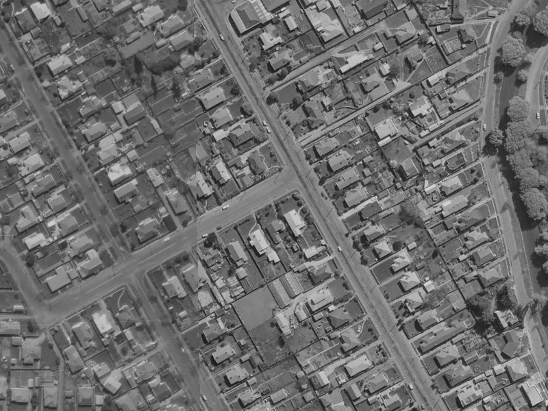 50 Koromiko Street from the air, 1970-1974