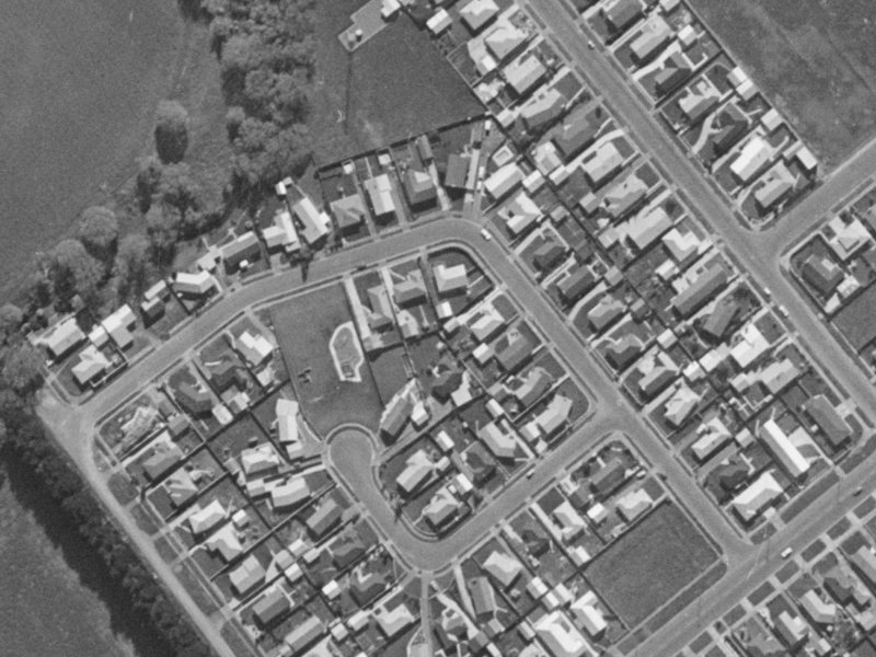 Cardinal Drive from the air, 1970-1974