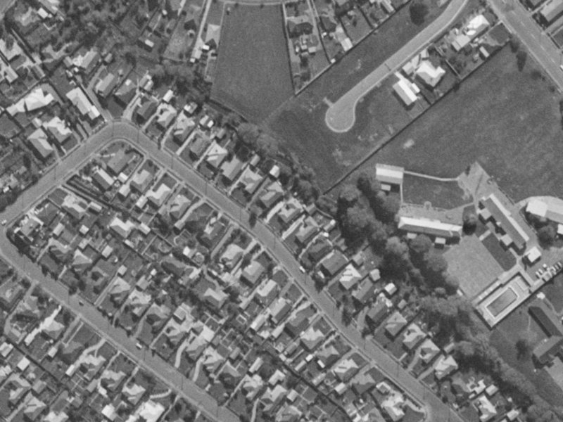 58 Greenpark Street from the air, 1970-1974