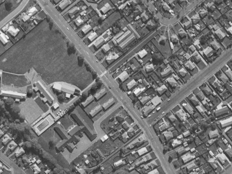 154 Lyttelton Street from the air, 1970-1974