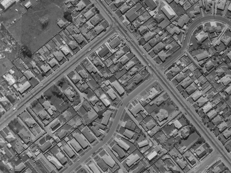 97B Roberta Drive from the air, 1970-1974